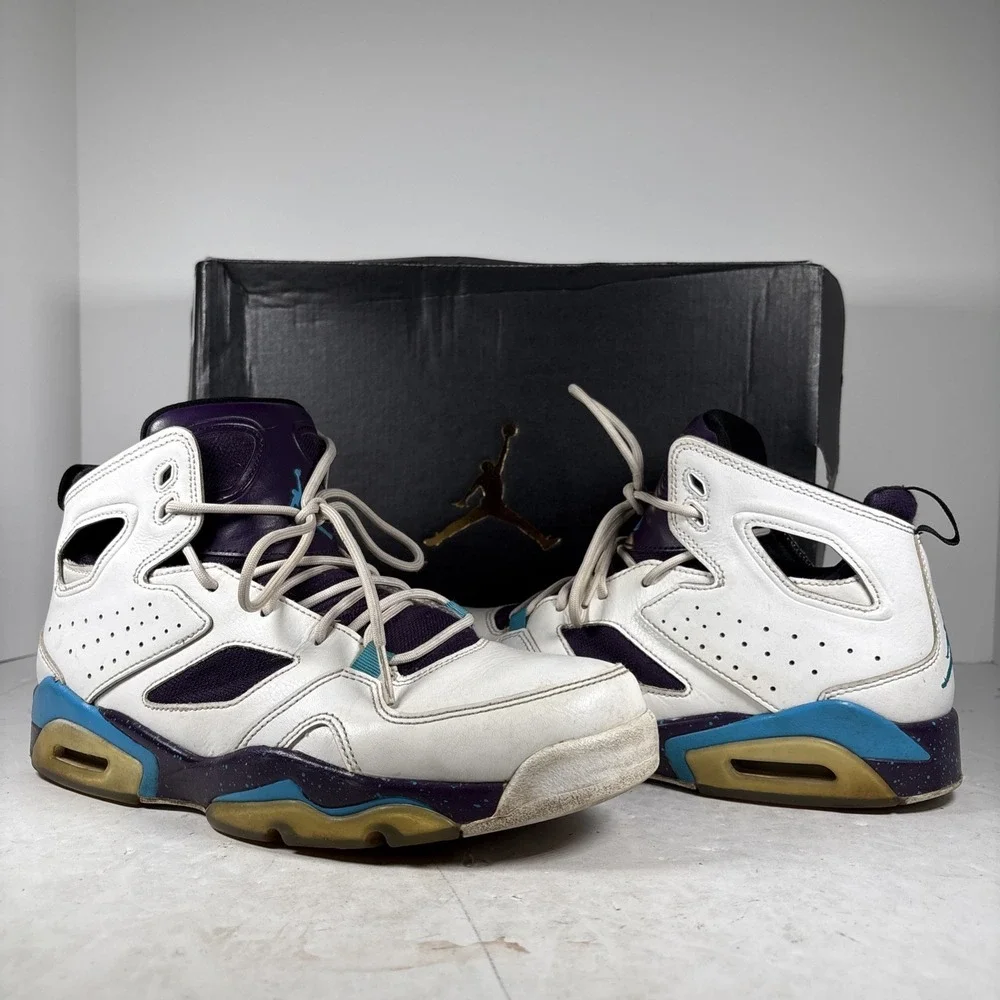 Size‎ 8 Nike Air Jordan Flight Club 91 White Blue Lagoon 555475-105
